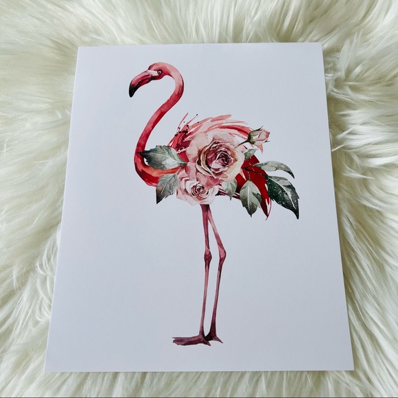 Watercolor Tropical Flamingo Wall Art Poster Print UNFRAMED - Picture 16 of 17